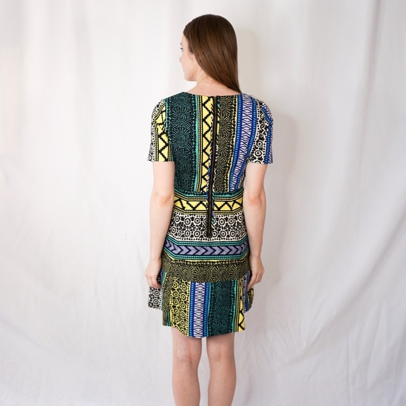 Plenty Tracy Reese Mixed Print Fit Flare Dress 390 - Picture 4 of 8